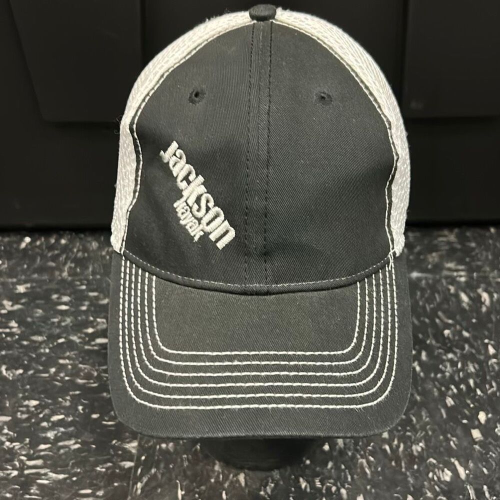 NEW Adams Jackson Kayak Ball Cap Hat Adjustable Mesh Black White Outdoors Water